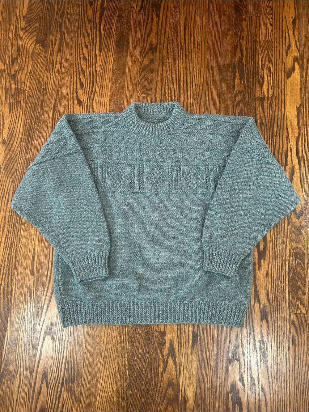 Vintage Homemade Hand Knit Wool Sweater